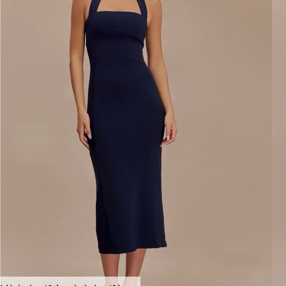 Meshki Amelita Suiting Halter Midi Dress